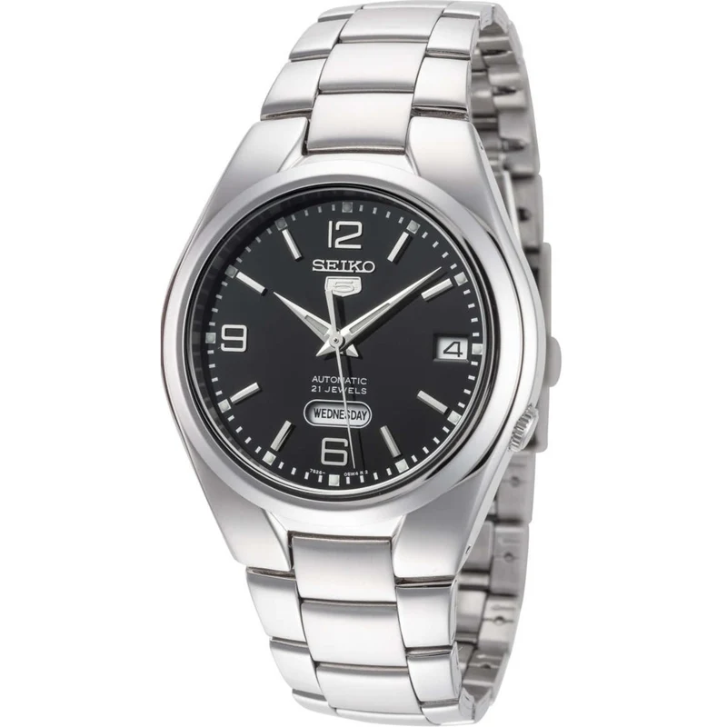 Seiko 5 Automatic Black Dial Stainless Steel Bracelet Men's Watch SNK623K1