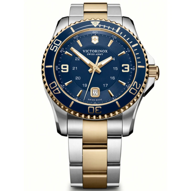 Victorinox Maverick 43mm Blue Dial Steel Mens Quartz Watch 241789