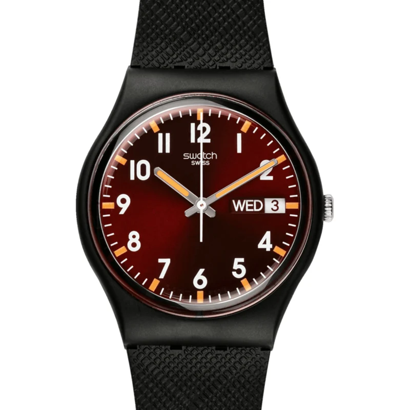 Swatch SIR RED Classic Original Gent Red Dial Watch SO28B704