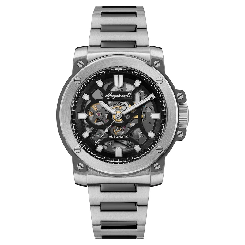 Ingersoll 1892 The Freestyle Automatic Black Dial Steel Strap Men's Watch I14403