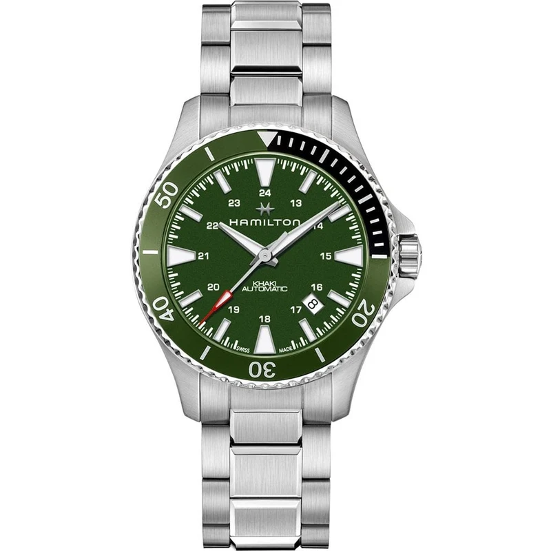 Hamilton Khaki Navy 40mm Green Dial Steel Mens Automatic Watch H82375161