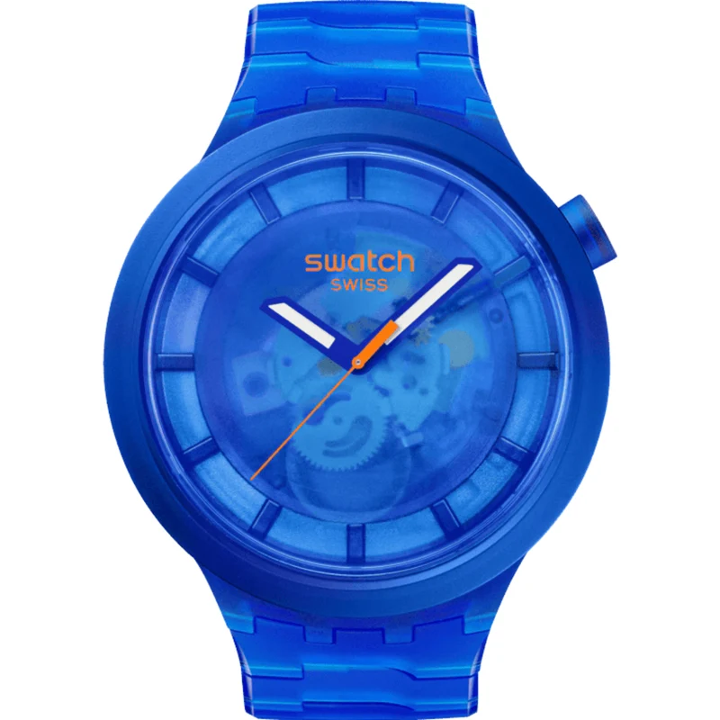 Swatch NAVY JOY Blue Dial Bio-Sourced Material Strap Watch SB05N116