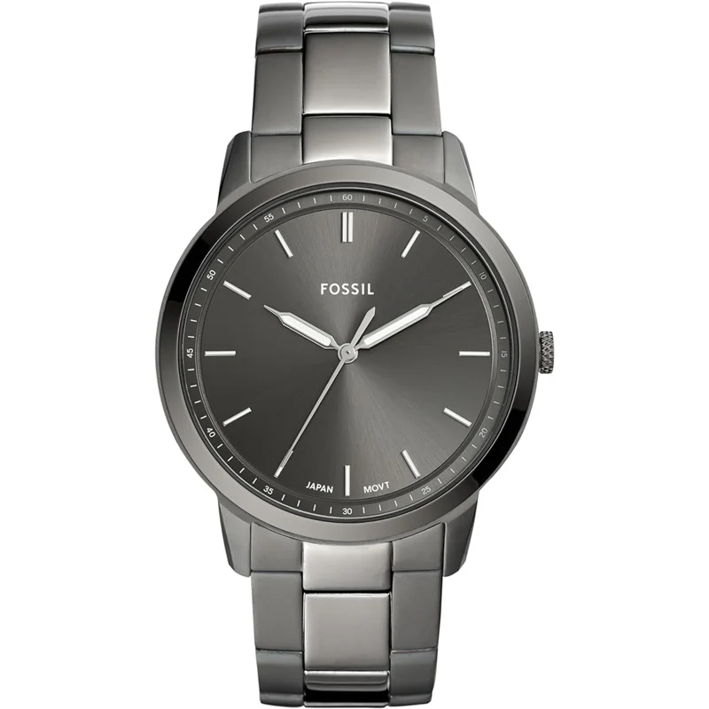 Fossil Minimalist 44mm Grey Dial Steel Mens Quartz Watch FS5459