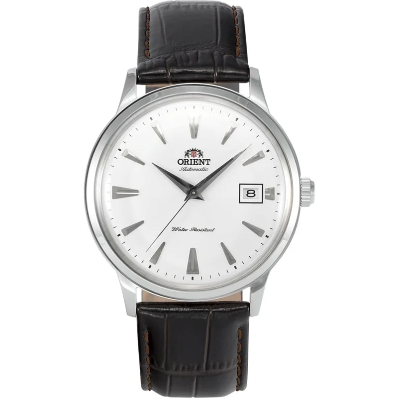 Orient Bambino 40.5mm White Dial Leather Mens Automatic Watch TAC00005W0