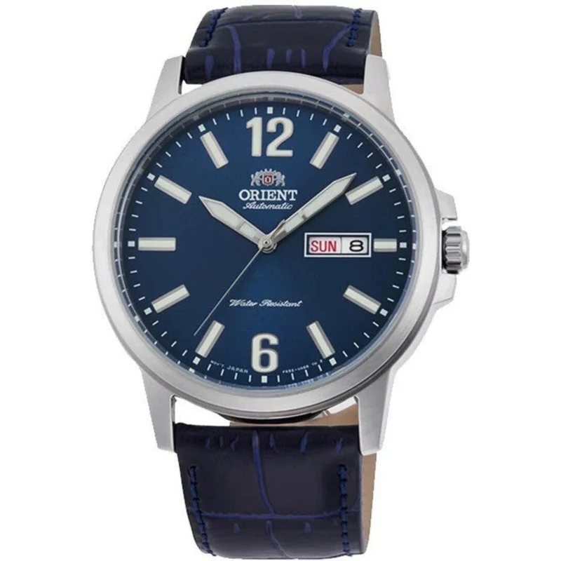 Orient Contemporary 42mm Navy Dial Leather Mens Automatic Watch RA-AA0C05L39B