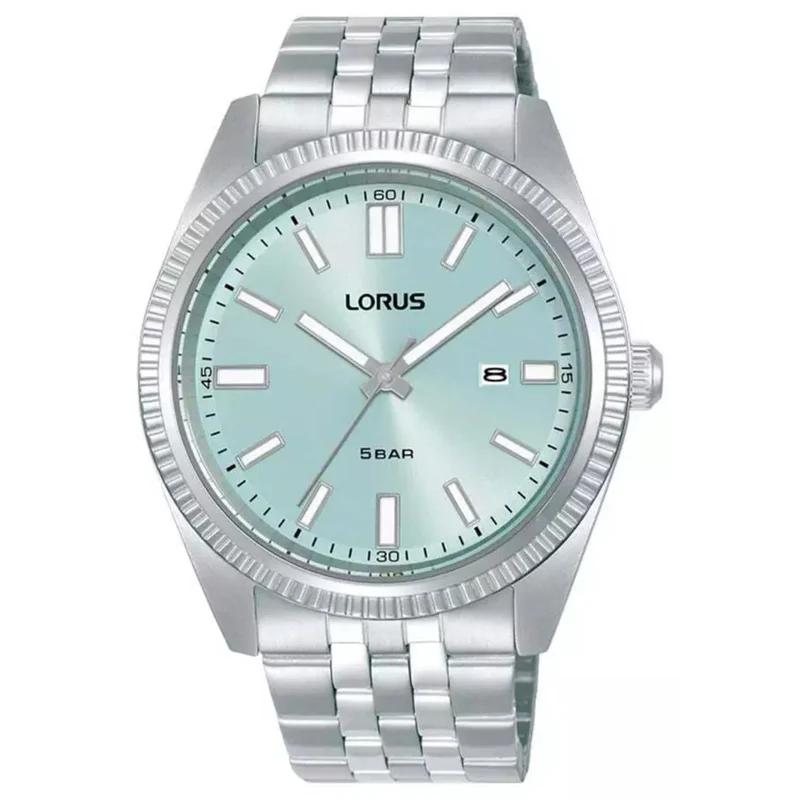 Lorus Men's Classic Light Blue Dial Stainless Steel Bracelet Watch RH969QX9