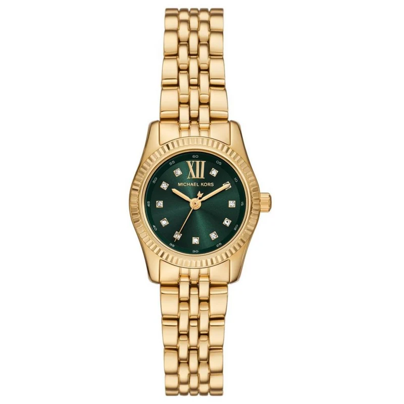 Michael Kors Lexington Gold-Tone Stainless Steel Green Dial Women’s Watch MK4842