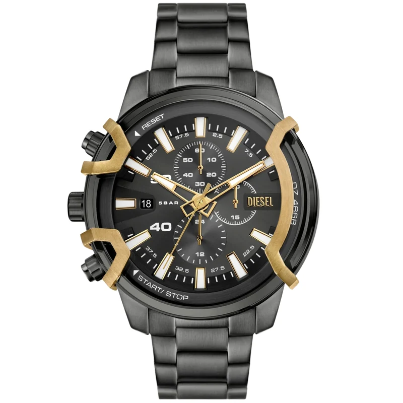 Diesel Griffed 48mm Chronograph Grey Dial Steel Mens Quartz Watch DZ4668