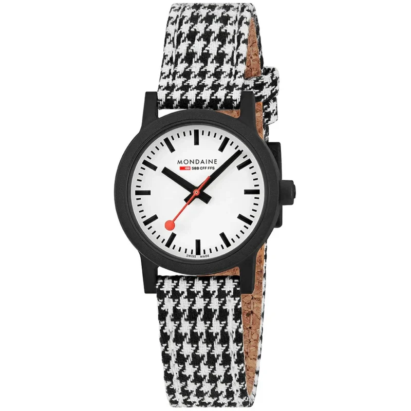 Mondaine Essence Quartz White Dial PET Strap Watch MS1.32110.LN