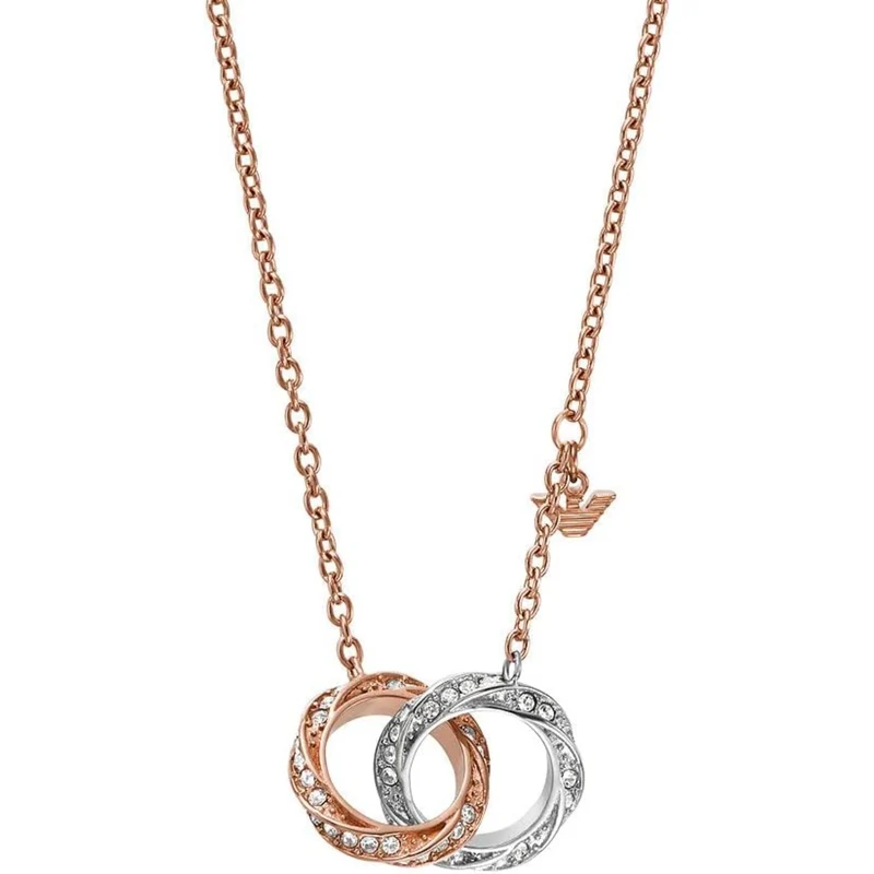 Emporio Armani Two-Tone Stainless Steel Chain Women's Necklace EGS3004221