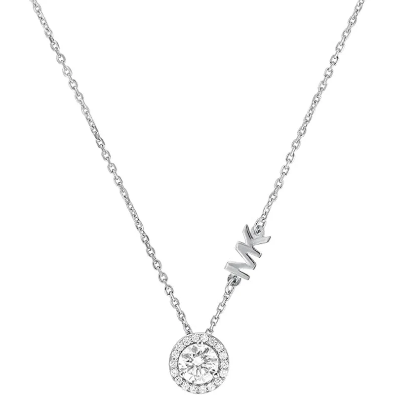 Michael Kors Sterling Silver CZ Pendant Women's Necklace MKC1208AN040