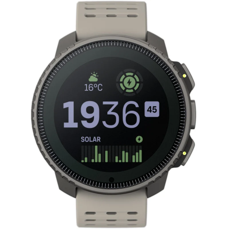 Suunto Vertical Titanium Solar Sand Digital Silicone Smart Watch SS050860000