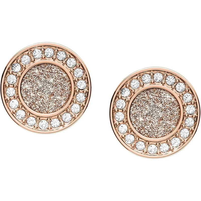 Fossil Mosaic Mother-of-Pearl Stud Women's Earrings JF02906791
