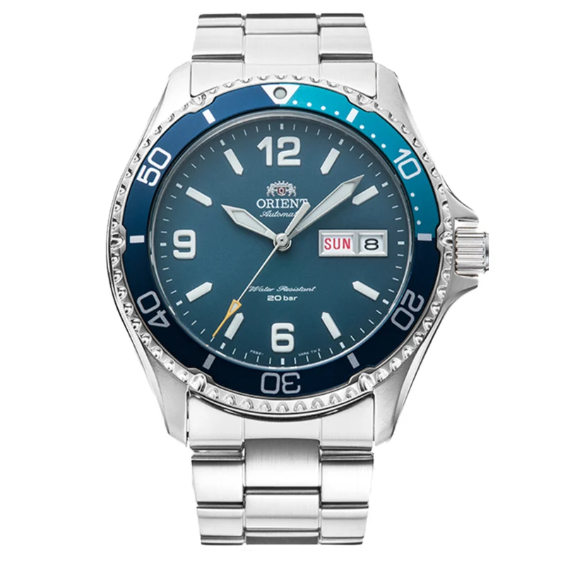 Orient Mako 42mm Blue Dial Steel Mens Automatic Watch RA-AA0818L39B
