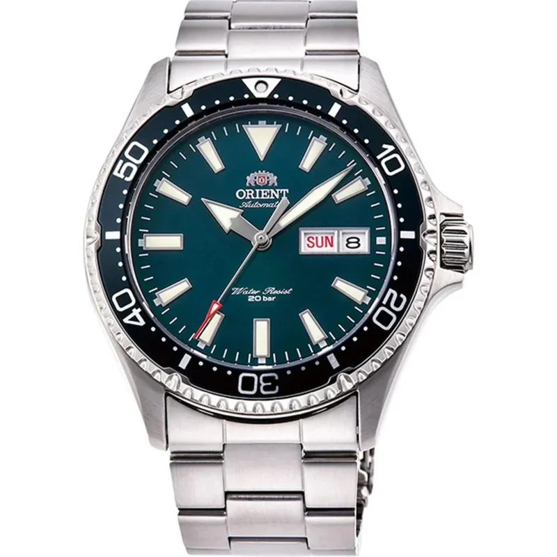 Orient Mako 42mm Green Dial Steel Mens Automatic Watch RA-AA0004E39B