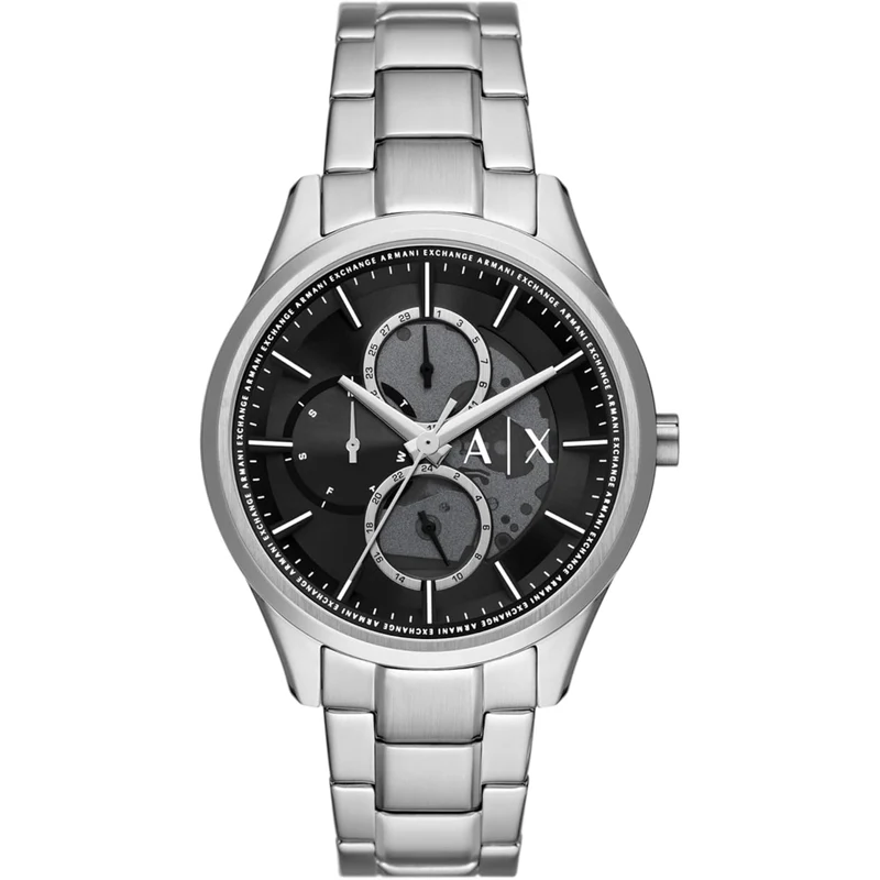 Armani Exchange Dante 42mm Chronograph Black Dial Steel Mens Quartz Watch AX1873
