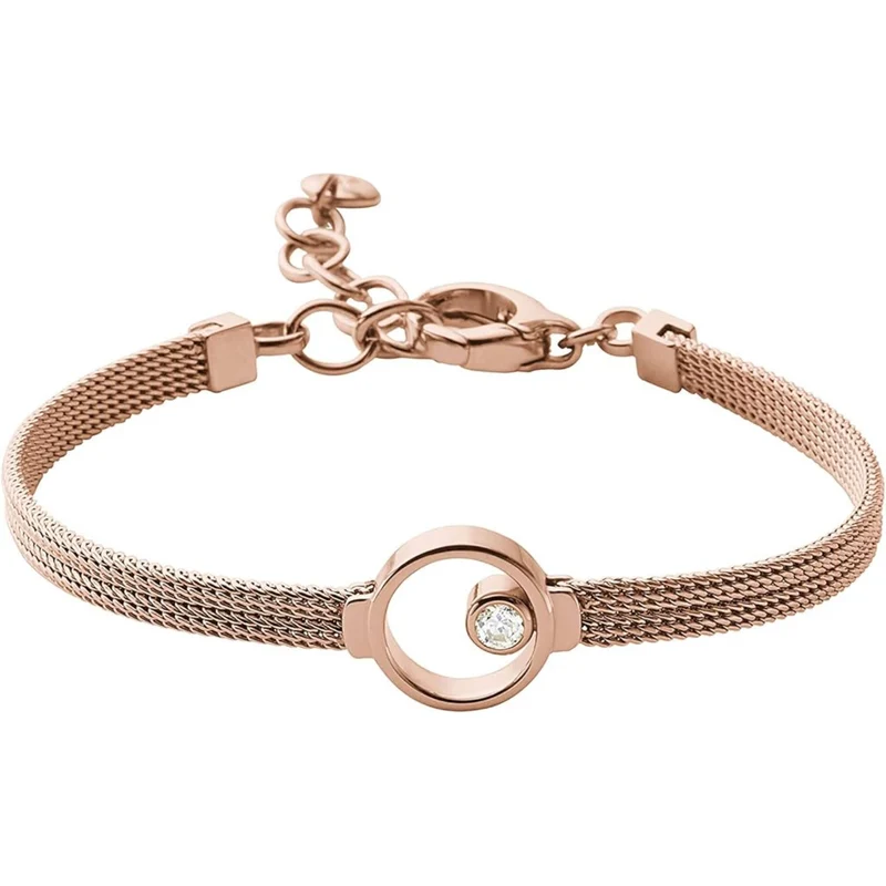 Skagen Linje Modern Rose Gold-Tone Circle Women's Bracelet SKJ0851791