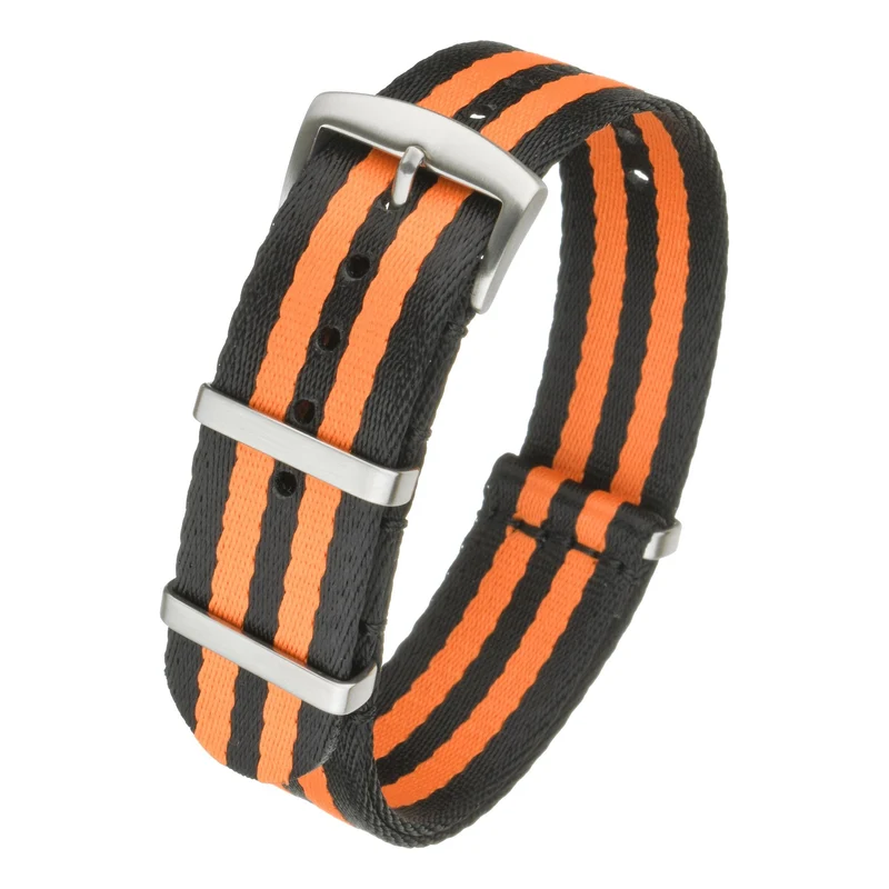 LBS Black/Orange Premium Seat Belt Military Watch Strap MOD32/20