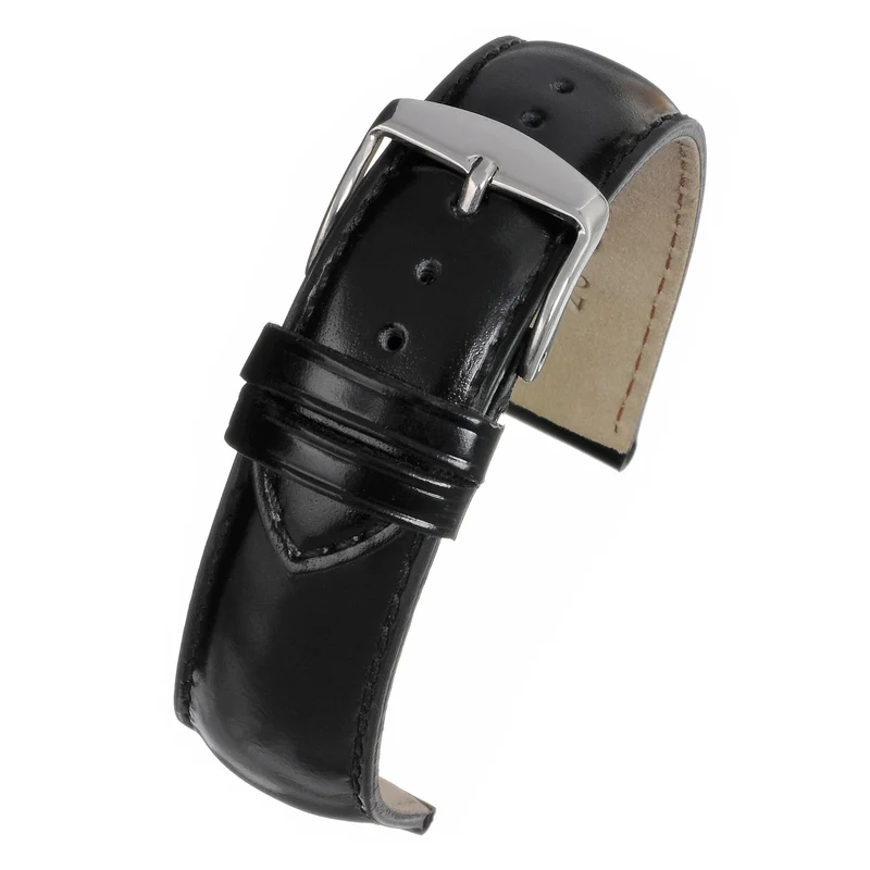 LBS Black Gloss Superior Grade Watch Strap WH700/18