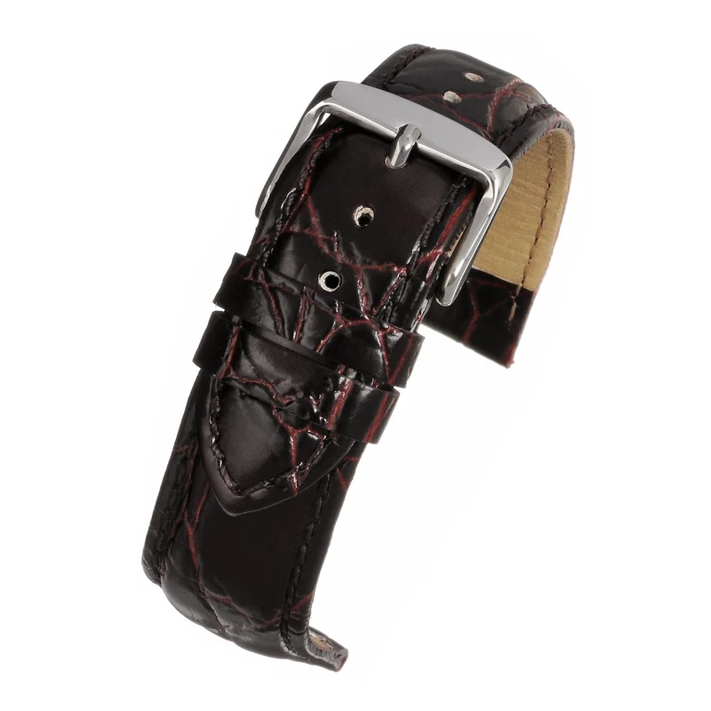 LBS Brown Super Crocodile Grain Watch Strap WH501/20