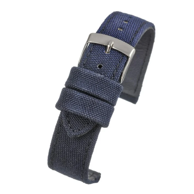 LBS Blue Fabric Stitched Edge Watch Strap WH663/18