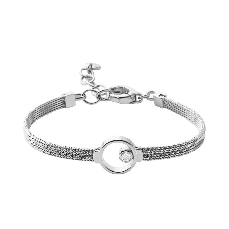 Skagen Linje Modern Silver-Tone Circle Women's Bracelet SKJ0834040