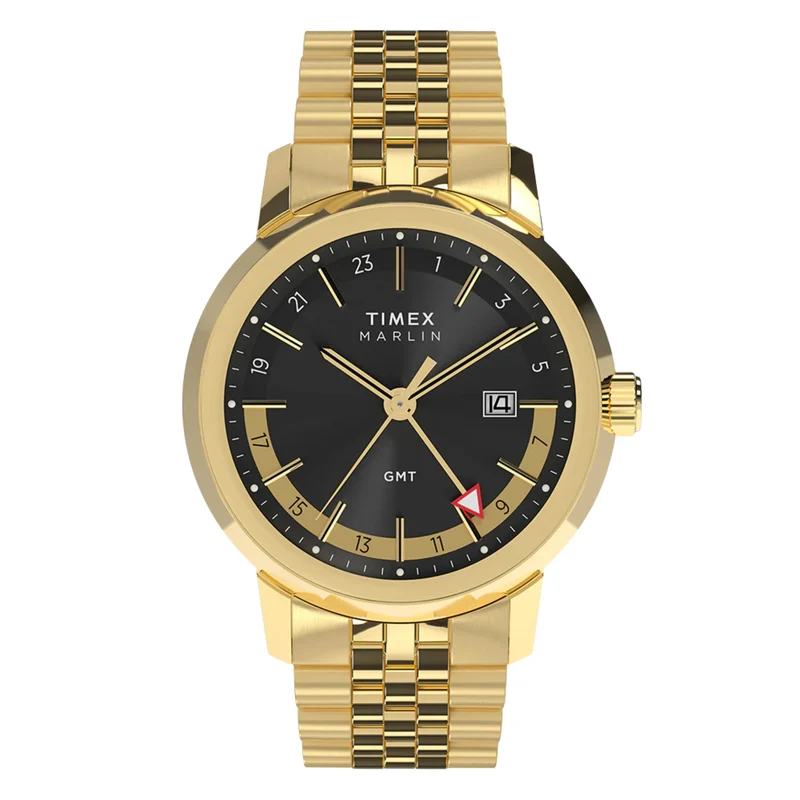 Timex Marlin 40mm Black Dial Steel Mens Quartz Watch TW2Y47700