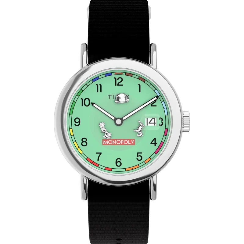Timex Lab 37mm Light Green Dial Textile Quartz Watch TW2Y47000