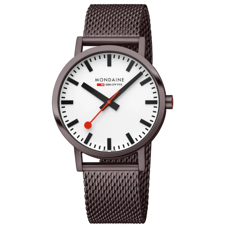 Mondaine Classic 40mm White Dial Steel Mens Quartz Watch A660.30360.1BSBZ