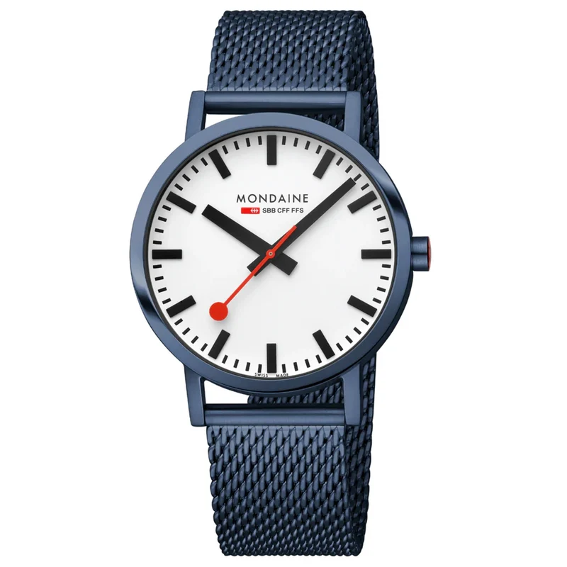 Mondaine Classic 40mm White Dial Steel Mens Quartz Watch A660.30360.1BSBM
