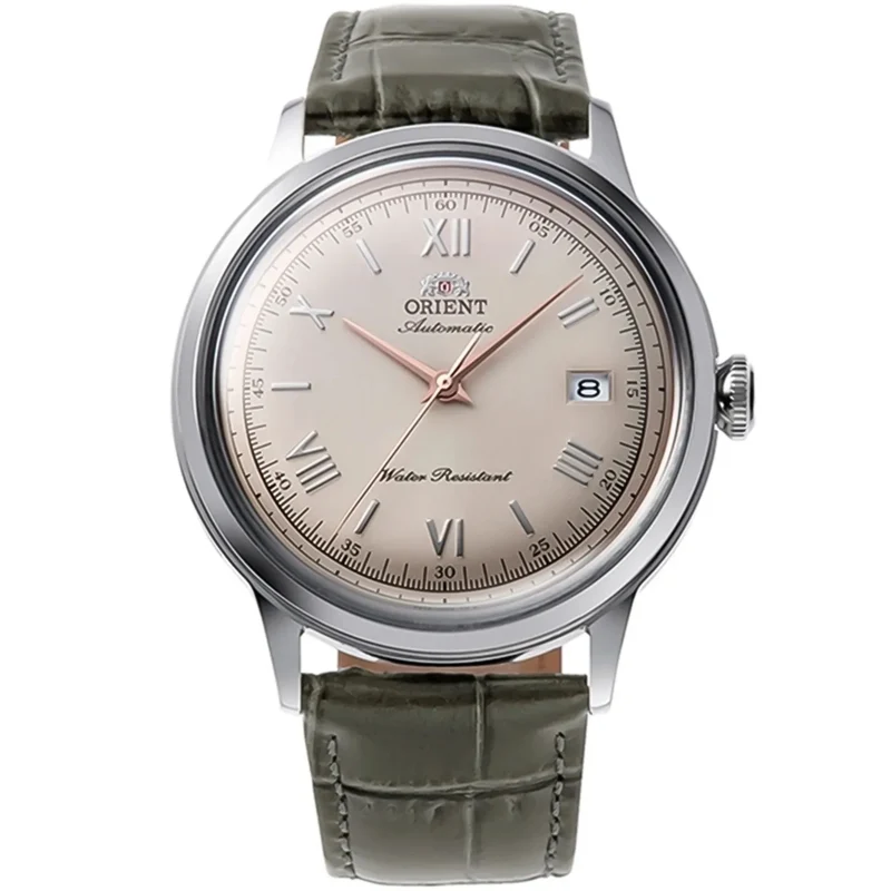Orient Bambino 40.5mm Beige Dial Leather Mens Automatic Watch RA-AC0025N30B