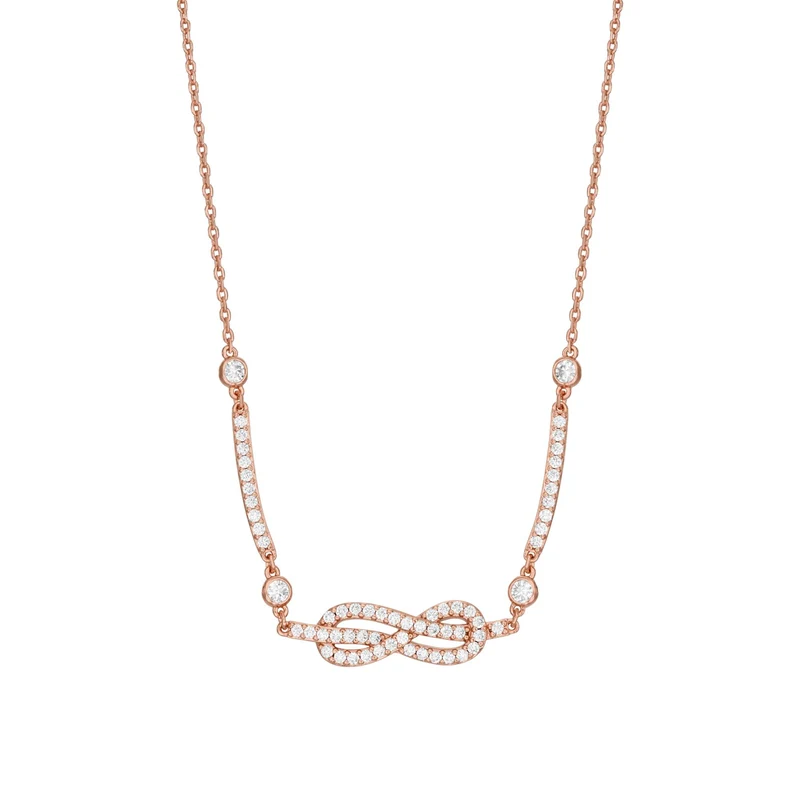 Emporio Armani Rose Gold-Tone Brass Station Ladies Necklace EGS3108221