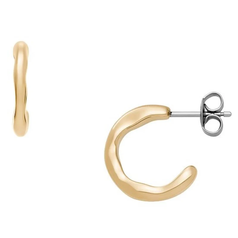 Skagen Moderne Stak Gold-Tone Stainless Steel Hoop Ladies Earrings SKJ1868710