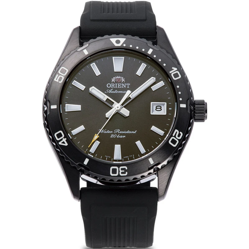 Orient Mako 40mm Black Dial Rubber Mens Automatic Watch RA-AC0Q10N30B