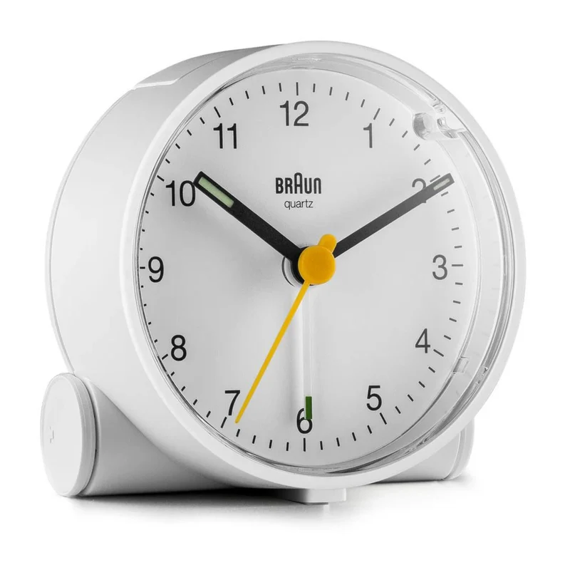 Braun Classic Quartz White Dial Alarm Clock BC01W
