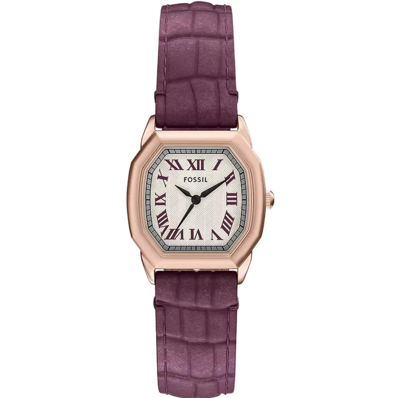 Fossil Harlow 27mm Cream Dial Leather Ladies Quartz Watch ES5428