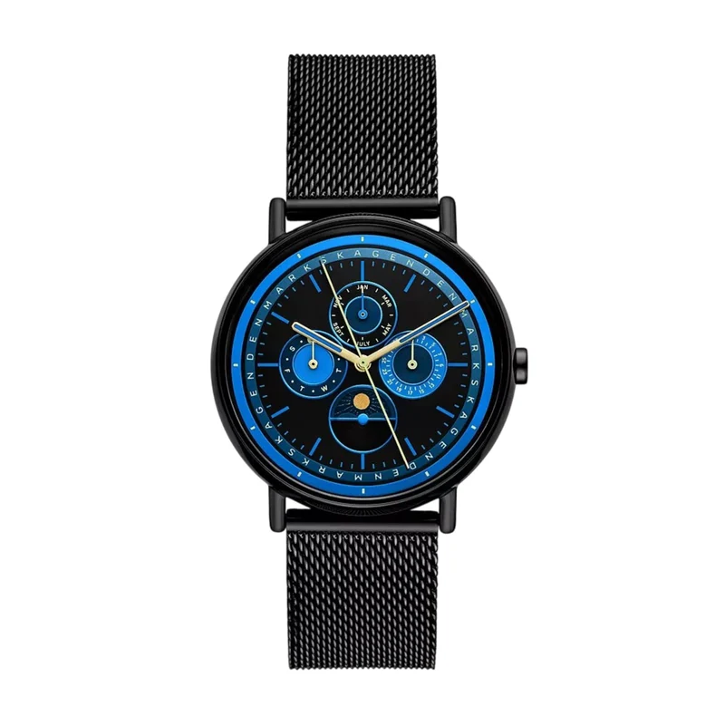 Skagen Signatur Multifunction Black Dial Steel Strap Men's Watch SKW6944