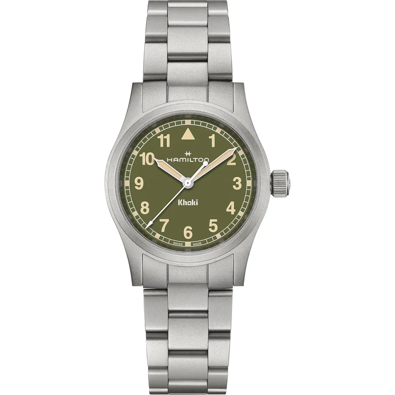 Hamilton Khaki Field 33mm Green Dial Steel Quartz Watch H69301160