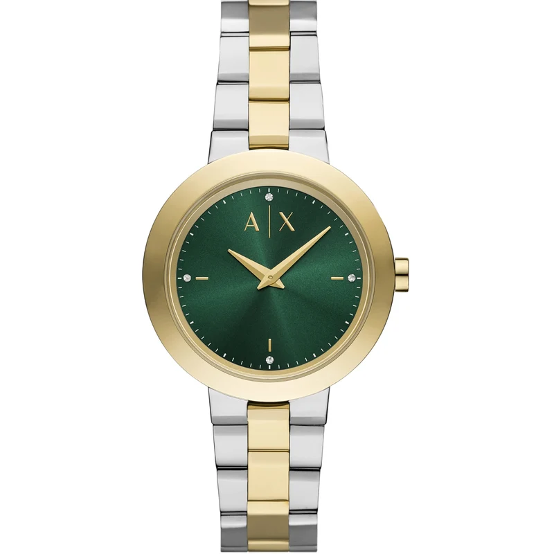 Armani Exchange Jackie 36mm Green Dial Steel Ladies Quartz Watch AX5176