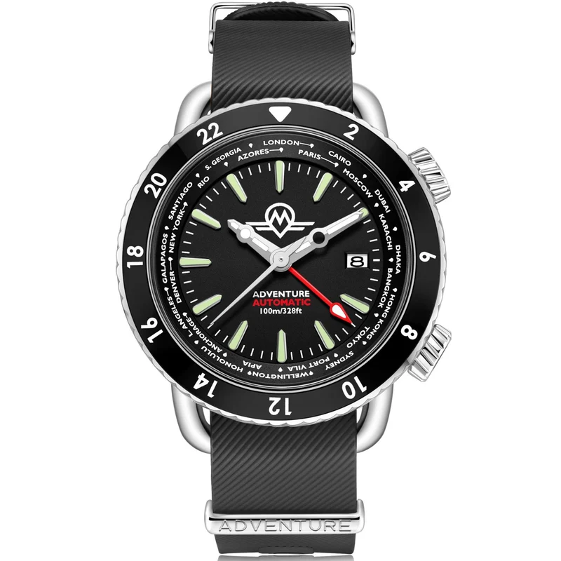 Monro Adventure Urban Black Dial Automatic Men's Watch MA-1