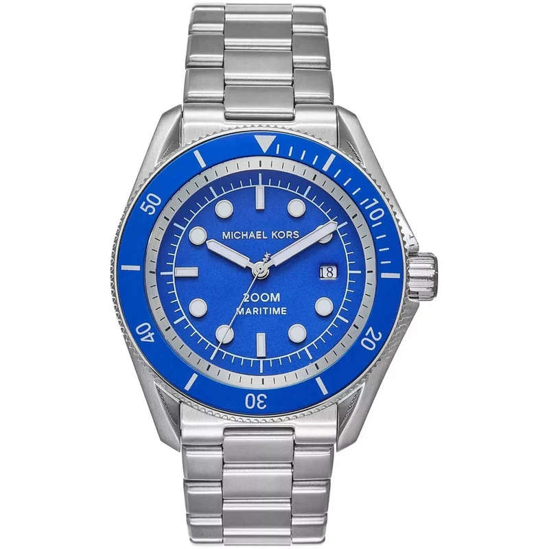 Michael Kors Oversized Maritime Blue Dial Steel Strap Men's Watch MK9160