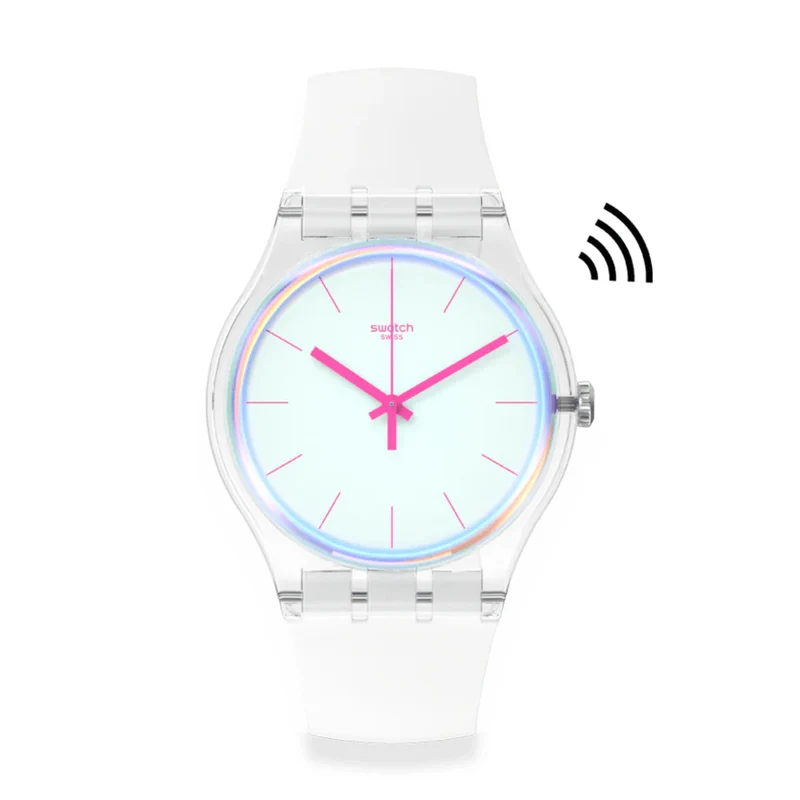Swatch SwatchPay! Polawhite Pay! Quartz White Dial Silicone Watch SO29K116-5300